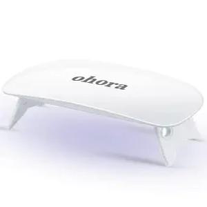 반경화 젤 네일 스트립용 오호라 케어 LED 램프 - 최대 6W 타이머 2개(45초/60초) 아트 경화용 휴대용