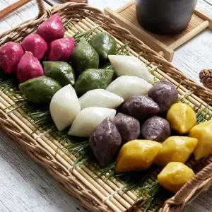 우리쌀로 만든 오색송편 깨송편 1kg+1kg