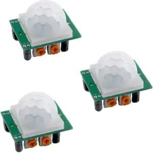 HC-SR501 PIR 모션 센서 감지기 - 적외선 4.8-20V DC 와이드 전압 0.5초-200초 조절 가능 지연 가정 에너지