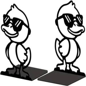 진열대용 피코블루 메탈 북엔드 사무실 책상 선반 방 5.3 x4.3 x7.9 주철 키 큰 1쌍(선글라스와 함께