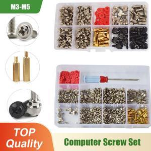 컴퓨터 나사 세트 볼트 PCB 지원 스탠드 오프 키트 DIY 마더보드 기둥 스페이서 마운트 케이스 팬 하드 드