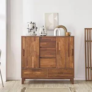 빅피처가구 슬라이드 아일랜드 멀바우 1200 원목수납장 (착불)