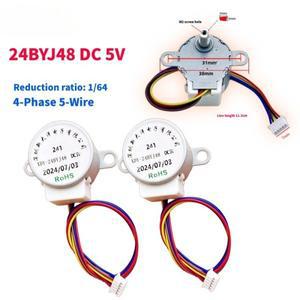 24BYJ48 단일 칩 마이크로컴퓨터/카메라 모니터링용 4상 5선 DC 기어 스테퍼 모터 5V 감속 모터 비율 64:1