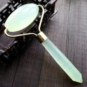 옥 마사지 롤러 순환 얼굴 바디 승모근 괄사 도구