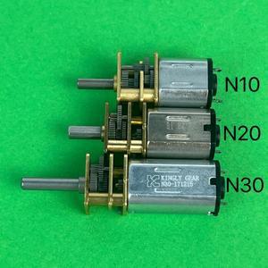 1pc N10 N20 N30 DC 3V 6V 12V 미니 웜 기어 모터 직선 샤프트 고토크 저속 전체 금속 로봇 모터