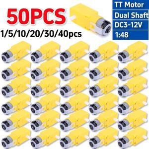 1-50Pcs TT 모터 130motor 듀얼 샤프트 기어드 스마트 자동차 로봇 기어 모터 Arduino DC3-12V 기어박스 모