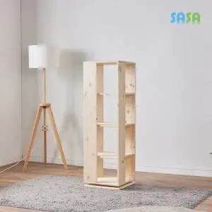 [SASA]사사가구 송송 원목 4단회전책장