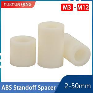 베이지색 ABS 플라스틱 비나사형 원형 기둥 스탠드오프 스페이서 중공 단열 와셔 PCB 지지대 M3 M4 M5 M6 M