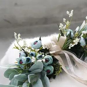 쉐비로즈 조화 꽃 리스 가렌더 Ver2 벽걸이 장식 인테리어