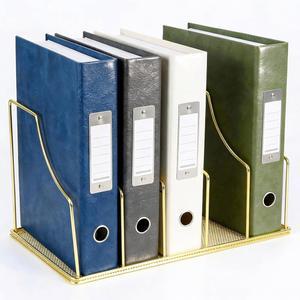 책상용 시머 스톤 골드 바인더 정리함, 메쉬 바닥이 있는 5 슬롯 금속 와이어 수직 파일 분류기, 2인치 바인더용 대형 데스크톱 매거진 홀더 랙, 의료용 코딩북, 비닐 레코드,