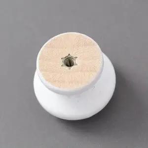 흰색손잡이 나무가구손잡이 4p세트 원형 가구부속 (WF0999C)