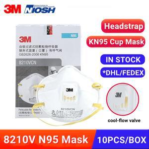 3M N95 8210V 8210VCN 호흡기 방진 마스크 KN95 마스카라 NIOSH 밸브 입자 마스크 PM2.5, 호흡기 보호, 남