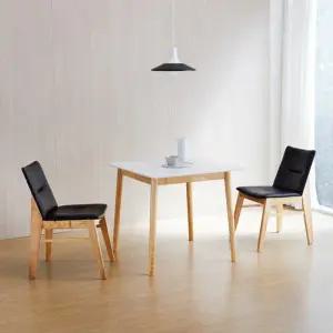 베스트리빙 스칸디 빈츠 12T 사각형 세라믹 2인(800) 식탁세트/의자 2개