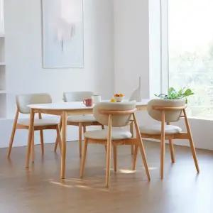 베스트리빙 스칸디 노아 12T 포세린 세라믹 4인(1800) 타원 식탁세트/의자 4개