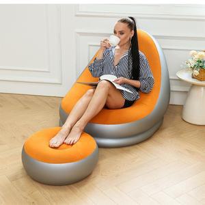 페달이 달린 레이지 에어 소파 침대 현대 레저 팽창식 가정용 야외 사무실