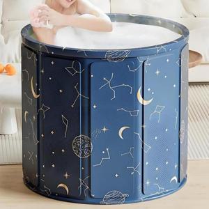 접이식 성인 욕조 가정용 두꺼운 단열 휴대용 원형 확대형 목욕통 스파 버킷