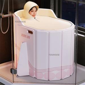 일본식 목욕통 겨울용 온수 가정용 휴대용 욕조 성인용 소형 아파트 접이식