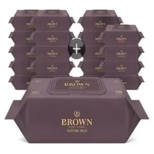 브라운 네이처 마일드 70매 캡형 20팩 아기물티슈 479202