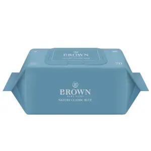 브라운 네이처 클래식 블루 70매 캡형 40팩 아기물티슈 479227