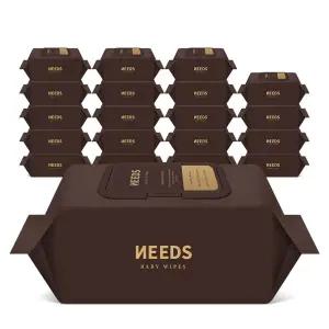 니즈 브라운 플러스 80g 초고평량 아기 물티슈 70매 캡형 10팩+10팩 479323