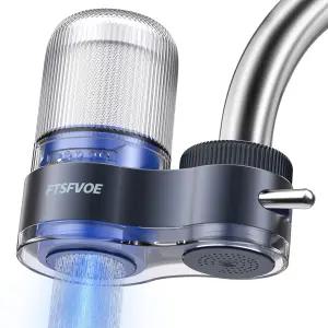 주방 싱크대용 수도꼭지 장착 물 필터 - 듀얼 모드 배출구 싱크대 수도꼭지용 2개의 교체 필터로 염소