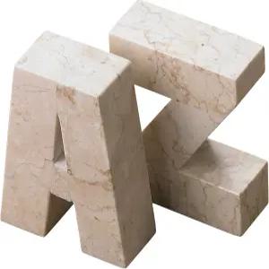 크리에이티브 홈 내추럴 샴페인 마블 세트 AZ 스타일 북엔드 책상 상단 장식용 종이 무게 책꽂이 정리함.