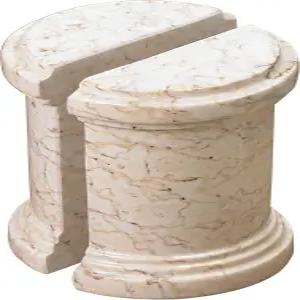 크리에이티브 홈 내추럴 샴페인 마블 2종 세트 데코레이션 오피스 선반 정리함 사가노 스타일 베기 4인치 x