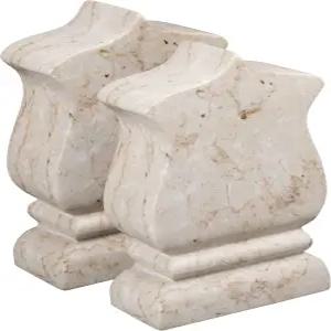 크리에이티브 홈 내추럴 샴페인 마블 2종 세트 북엔드 책장 정리 책상 상단 장식용 종이 무게 베이지