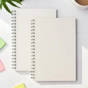 [골드스마일]투명커버 B5 심플 무지 노트 2p세트 스프링 줄노트 투