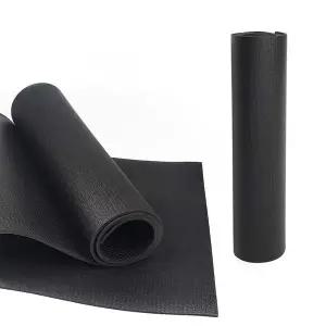 [콩심팥심]힐링데이 PVC 요가매트 블랙 에어로빅 홈트매트 필라