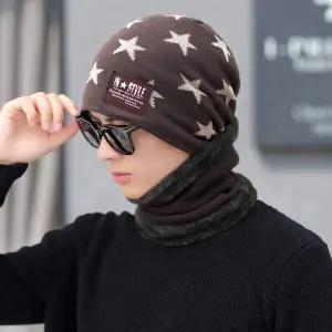 넥워머 비니세트 브라운 남성용 비니목토시세트 비니