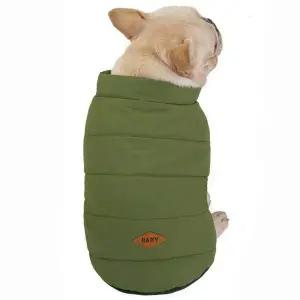 겨울내내 패딩조끼 반려견옷 L 그린 강아지옷 반려견
