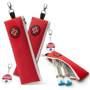 히버스트, 에피펜 및 약물 2종용 단열 2팩 케이스 키체인 업그레이드, 관리에 슬림 7.87x2.67인치, 정리함, 장착된 클립이 이상적임, 여행 내열
