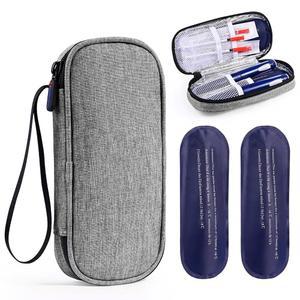 인슐린 펜 쿨러 여행 케이스, 관리 포함된 일상 여행용 EVA 용품 90g 및 생활과 위한 여행을 팩 보관을 키트, 2개가 의약품 단열 키트 아이스
