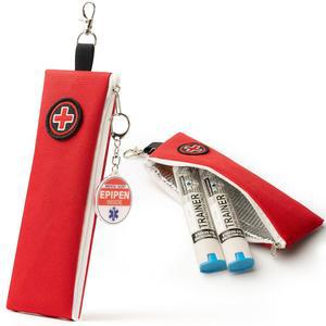 히버스트, 에피펜 및 약물 2종용 단열 1팩 업그레이드, 관리에 내열 슬림 장착된 여행 클립이 정리함, 7.87x2.67인치, 케이스 이상적임, 키체인
