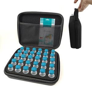 HEH E 30 슬롯 성 인슐린 가방, 맞습니다 쿨러 보호 휴대용 펩타이드 바이알 키트 10ml 바이알, 홀더 냉장고 보호대(블랙)에 정리함 표준 보관 여행 케이스