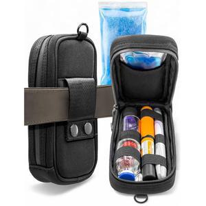 ENCASED 웨어러블 인슐린 여행용 쿨러 벨트 승인 단열 파우치가 휴대용 아이스 홀더(손목/목 펜 보관 백, 냉각 이중 포함) 스트랩 있는 - TSA 제 팩, 케이스