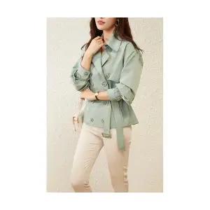 EAMT 여자 트렌치 코트 봄가을 숏 오피스룩 친화적인 점퍼 EUNG1