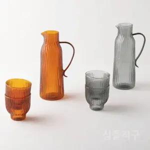 나무패턴용기 주전자 캠핑 주방 고온 유리 물 콜드 업소용 일식집 세트 주스 일본 용기