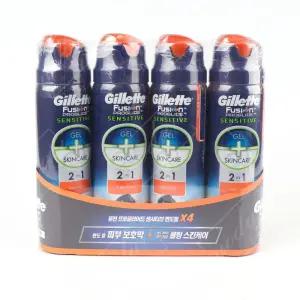 살림모아 질레트 퓨전프로글라이드 센서티브 2in1 면도젤 4개입