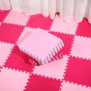 세나 60피스 플러시 퍼즐 폼 바닥 매트 사각형 연동 카펫 타일 푹신한 놀이 거실 체육관 구역용 소프트