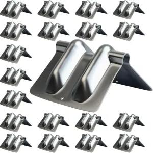 타이다운 스트랩 20팩을 위한 이움신 스틸 코너 프로텍터 - 플랫베드 트럭 운송 팔레트 하중 보호 배송