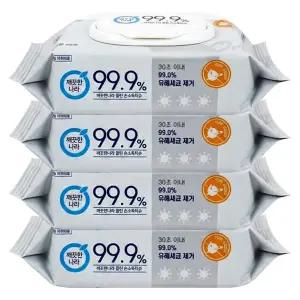 깨끗한나라 클린 손소독 티슈 캡형 60매 X 4개