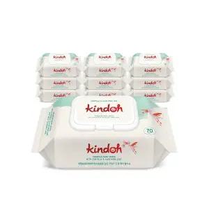 킨도 아기 물티슈 그린 출산 육아 데일리 선물 70매 10팩 MNS