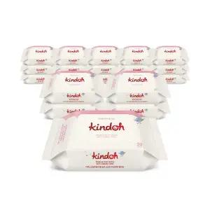 킨도 휴대용 아기 물티슈 레드 외출 여행용 20매 20팩 MNS