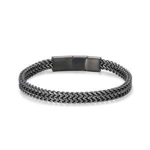 LUCKY2+7 남성 스테인리스 스틸 자석 걸쇠 프랑코 체인 팔찌