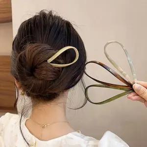[콩심팥심]U자형 고급 여성용 헤어핀 비녀 스타일 헤어장식