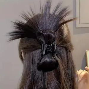 [골드스마일]가시머리 로우번 헤어피스 스트랩 집게핀