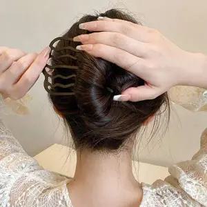 [골드스마일]여성용 올림머리 헤어핀 뒤꽂이 비녀 스타일 고정 머리장식 빗핀