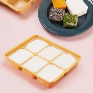 이유식 소분 실리콘 큐브 6구 2p 냉동보관 용기 트레이 아기 준비물 그릇 세트